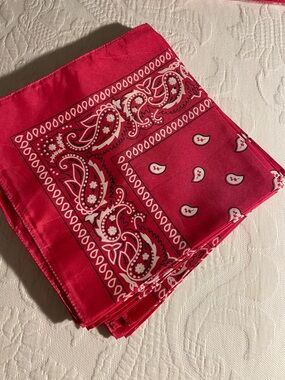 11 bandanas. Red Paisley Bandana Scarf - Unbranded